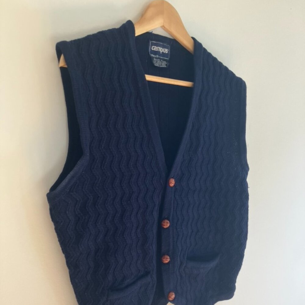 Vintage Esprit by Campus Blue Navy Vest